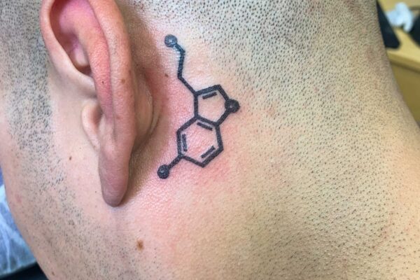 Serotonin Fine Line Tattoo in San Diego